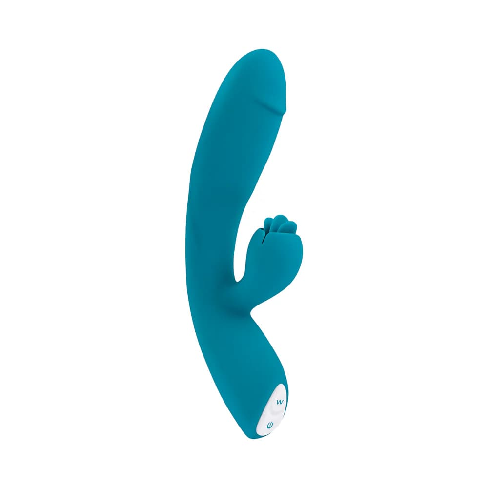 Evolved Fierce Flicker Rechargeable Dual Stim Vibe Silicone Teal thumbnail 6