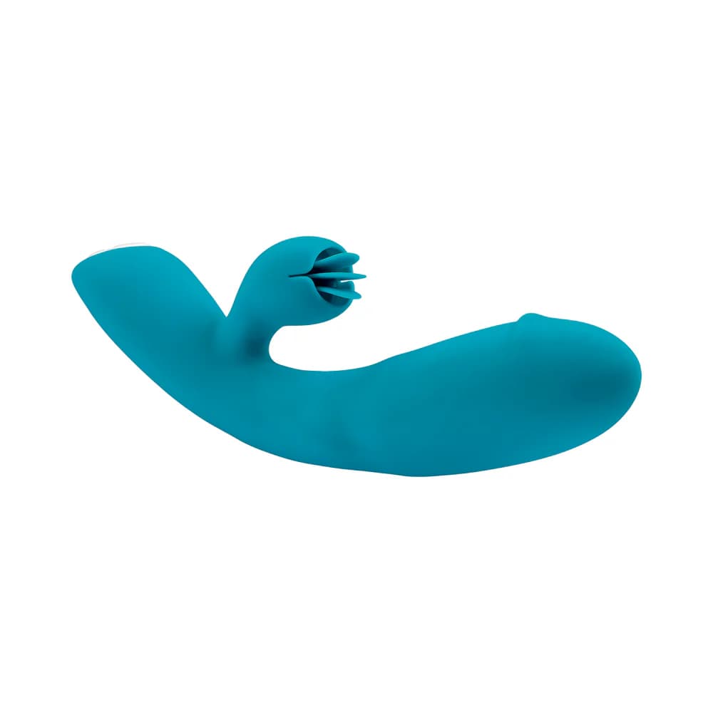 Evolved Fierce Flicker Rechargeable Dual Stim Vibe Silicone Teal thumbnail 8