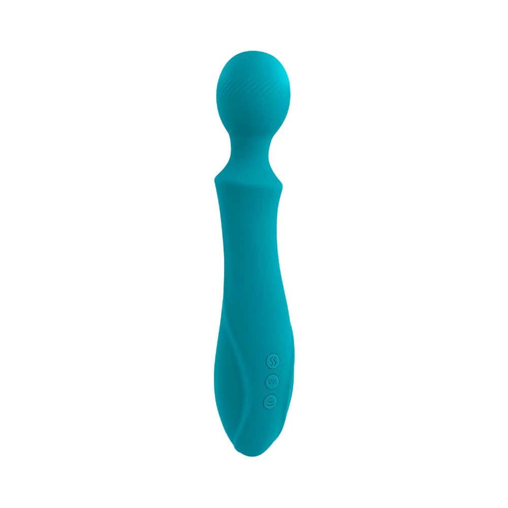 Evolved Wanderful Sucker Rechargeable Wand with Suction Silicone Teal thumbnail 6