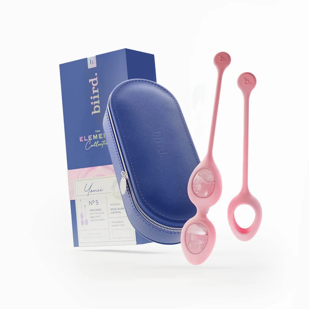 Biird Yonii 2-Piece Rose Quartz Eggs Set thumbnail 2