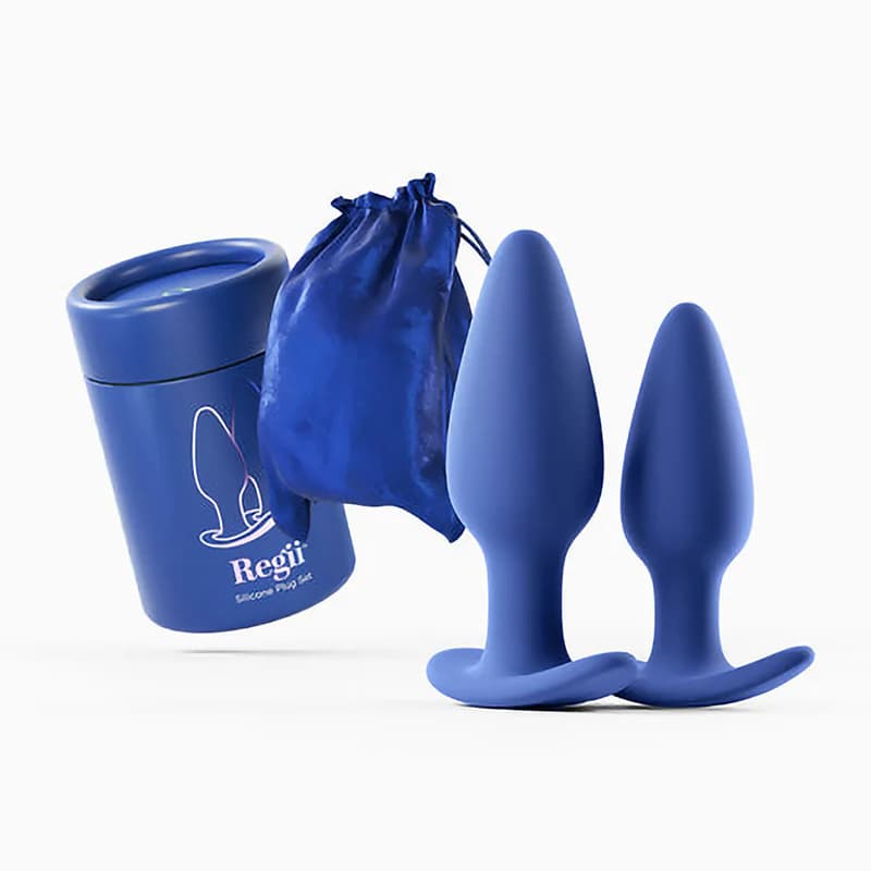 Biird Regii 2-Piece Anal Plug Set Blue thumbnail 2
