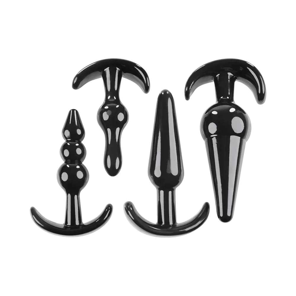 Selopa Intro To Plugs 4-Piece Anal Plug Set Black thumbnail 3
