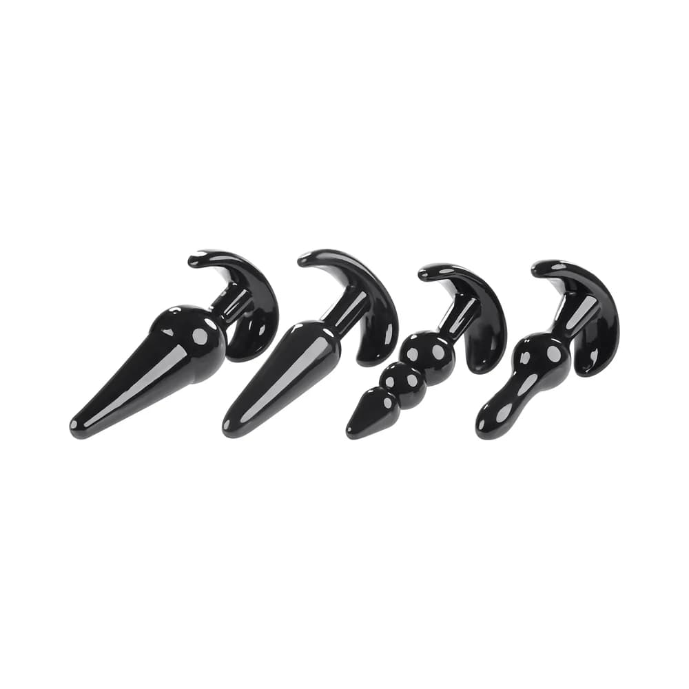 Selopa Intro To Plugs 4-Piece Anal Plug Set Black thumbnail 4