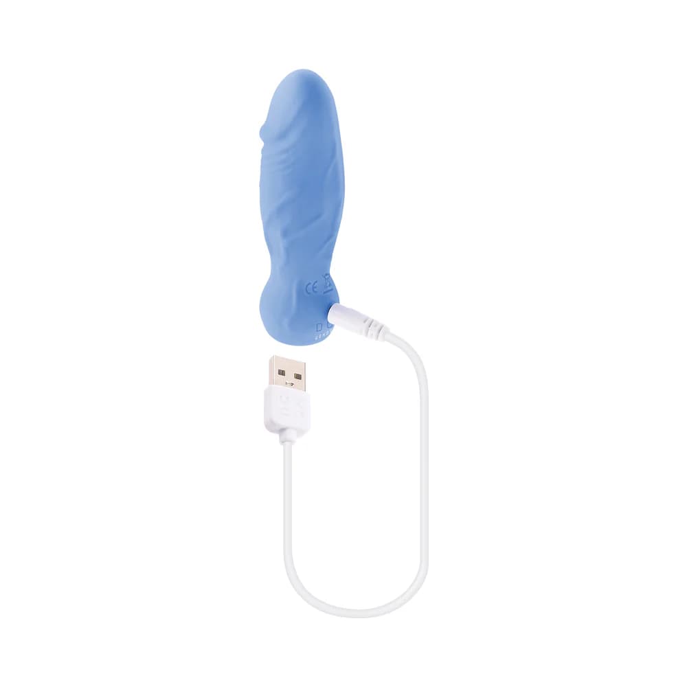Gender X Lil Buddy Rechargeable Silicone Realistic Vibrator Blue thumbnail 7