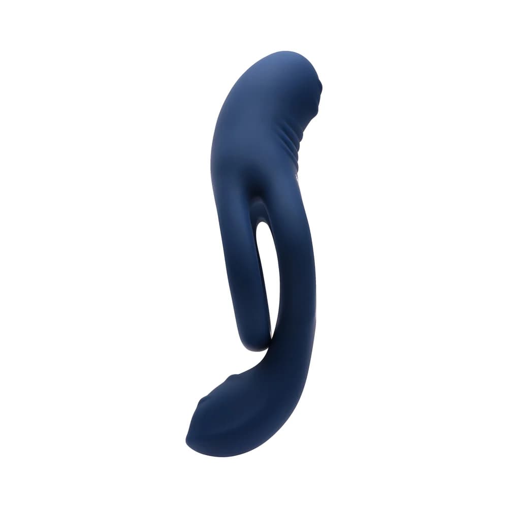 Zero Tolerance Ring Around the Rosy Rechargeable Vibrating Dual C-Ring Silicone Blue thumbnail 3