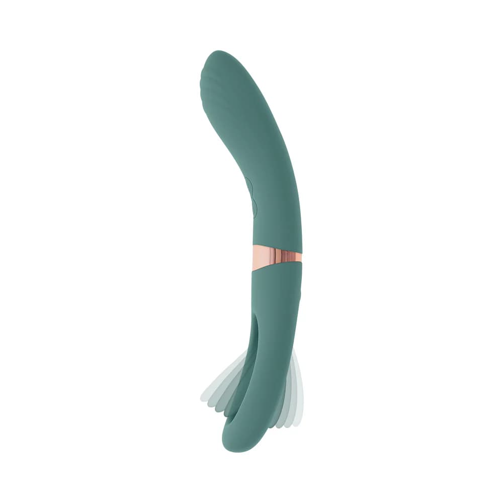 Evolved Chick Flick Rechargeable Vibrator with Flicker Silicone Mint thumbnail 5