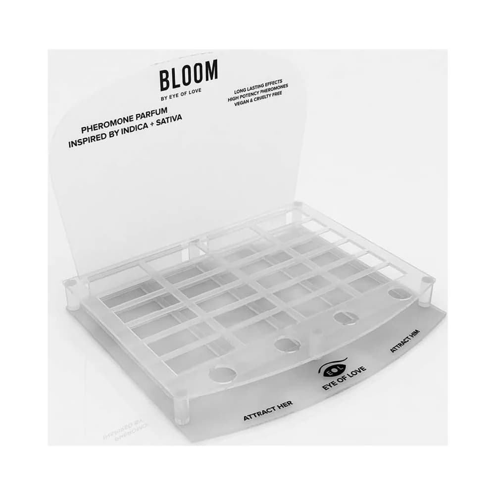 Eye of Love Bloom Pheromone 10 ml Display 4x6 Prepack with Testers - Acrylic thumbnail 2