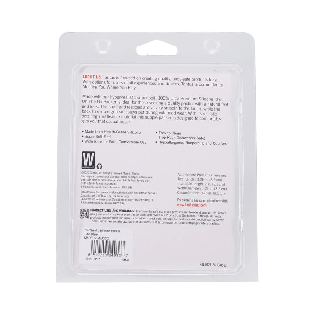 Tantus On The Go Silicone Packer Amethyst (Clamshell) thumbnail 7