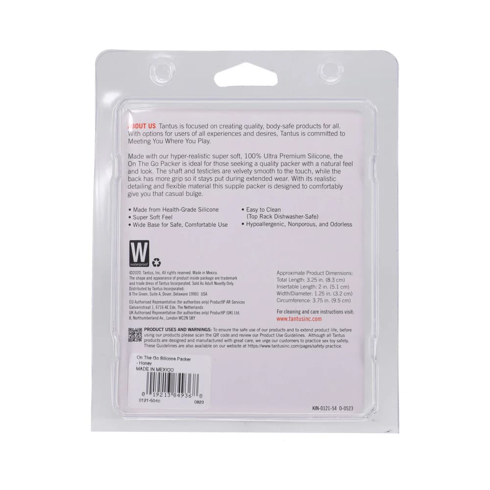 Tantus On The Go Silicone Packer Honey (Clamshell) thumbnail 7