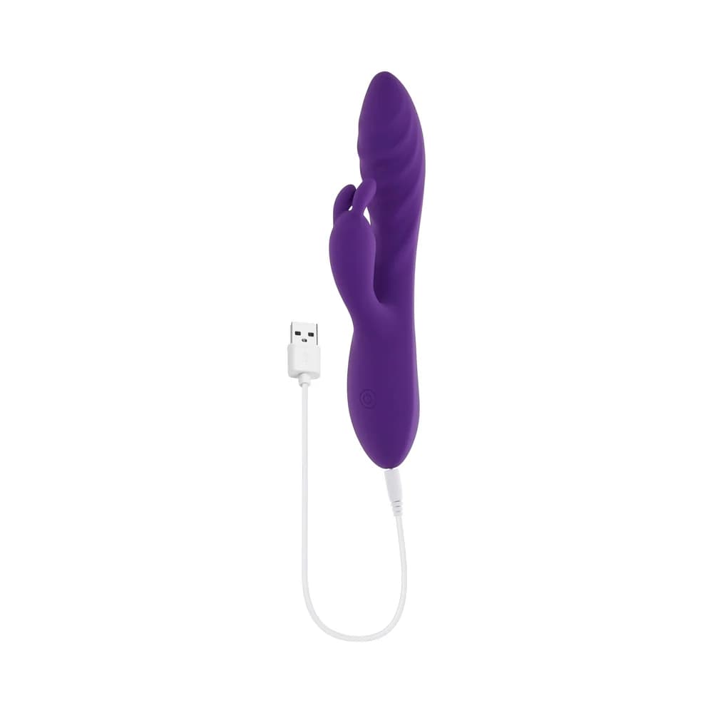 Evolved Wavy Rabbit Rechargeable Dual Stimulator Silicone Purple thumbnail 7