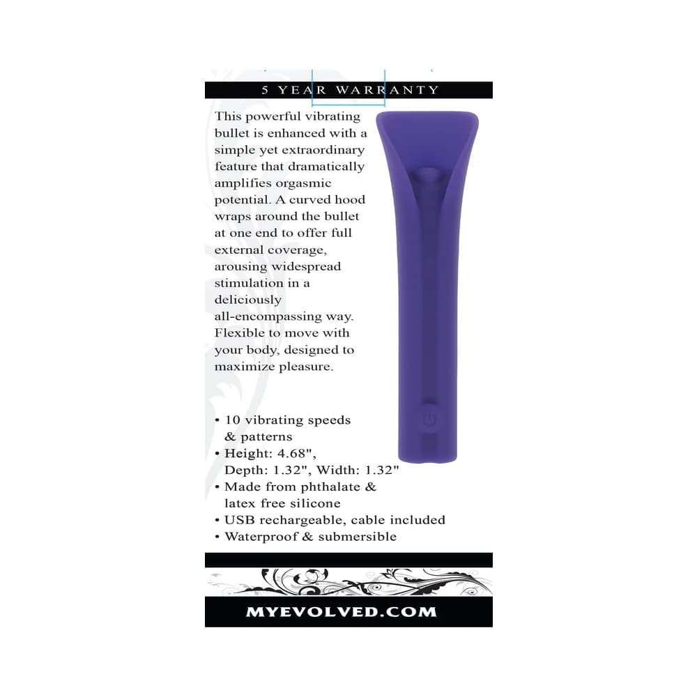 Evolved Full Coverage Rechargeable Bullet Silicone Purple thumbnail 9