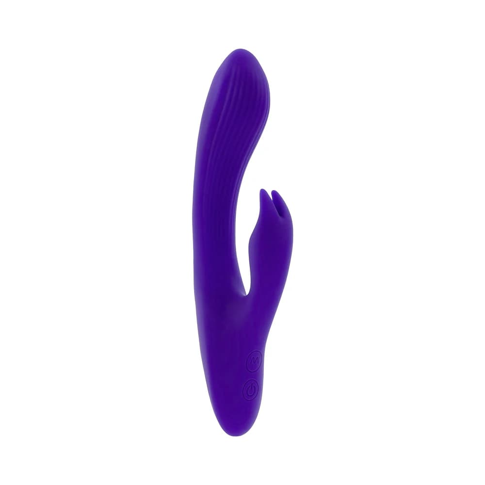 Selopa Poseable Bunny Rechargeable Dual Stimulator Silicone Purple thumbnail 2