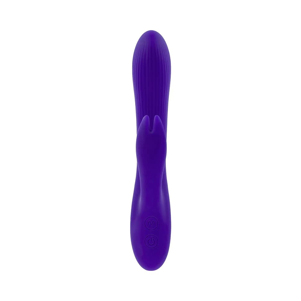 Selopa Poseable Bunny Rechargeable Dual Stimulator Silicone Purple thumbnail 3
