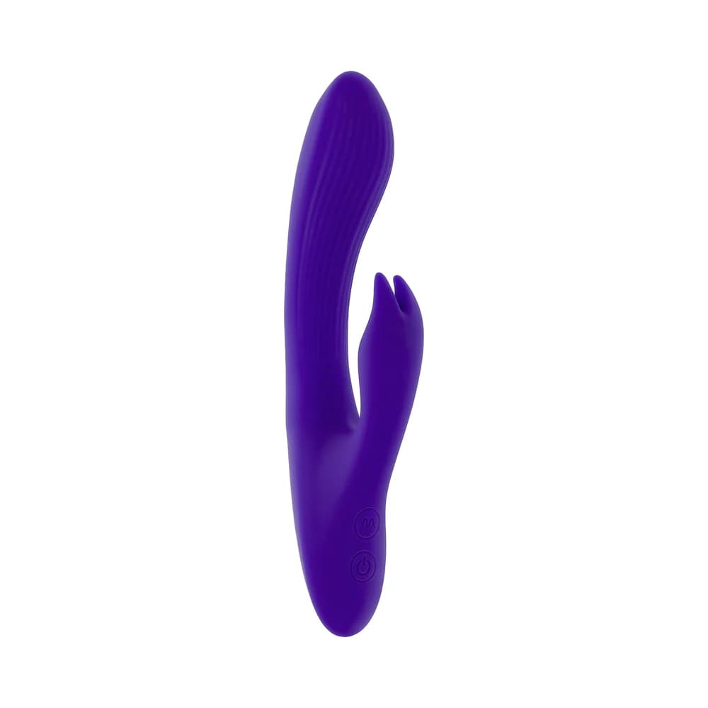 Selopa Poseable Bunny Rechargeable Dual Stimulator Silicone Purple thumbnail 4