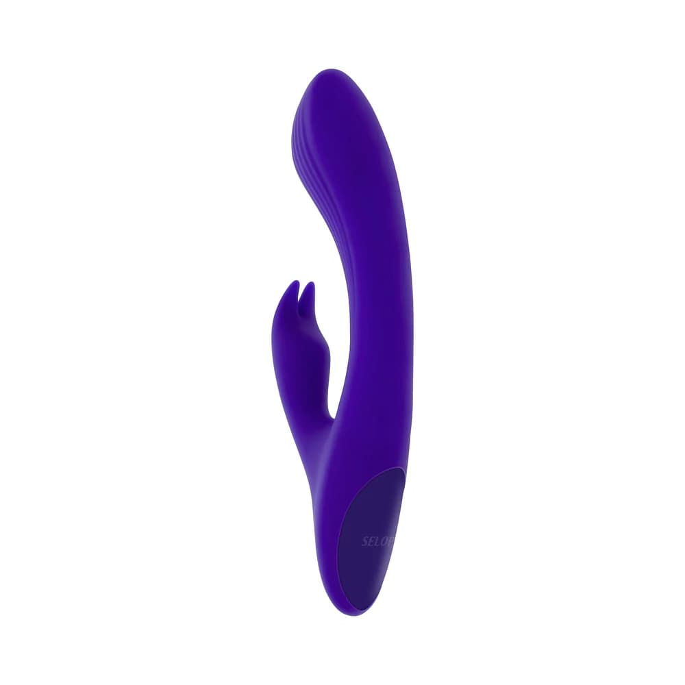 Selopa Poseable Bunny Rechargeable Dual Stimulator Silicone Purple thumbnail 6