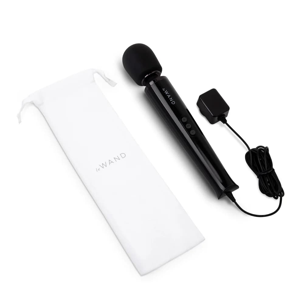 Le Wand Plug-In Vibrating Massager Black thumbnail 9