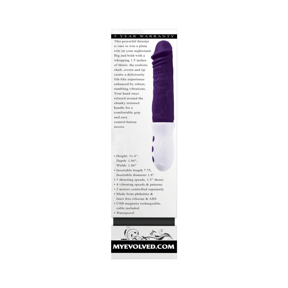 Evolved Plum Thrust Rechargeable Thrusting Vibe Silicone thumbnail 9