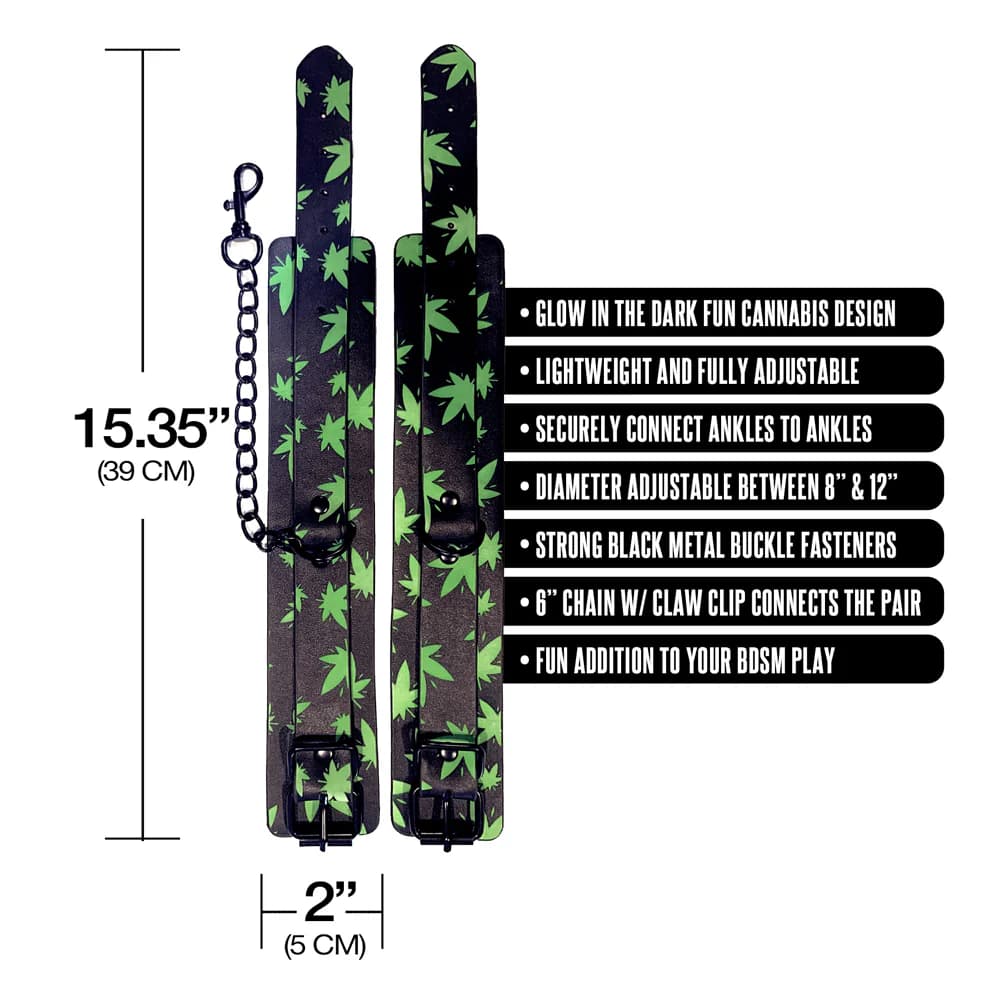 Stoner Vibes Chronic Collection Glow in the Dark Wrist Cuffs thumbnail 4