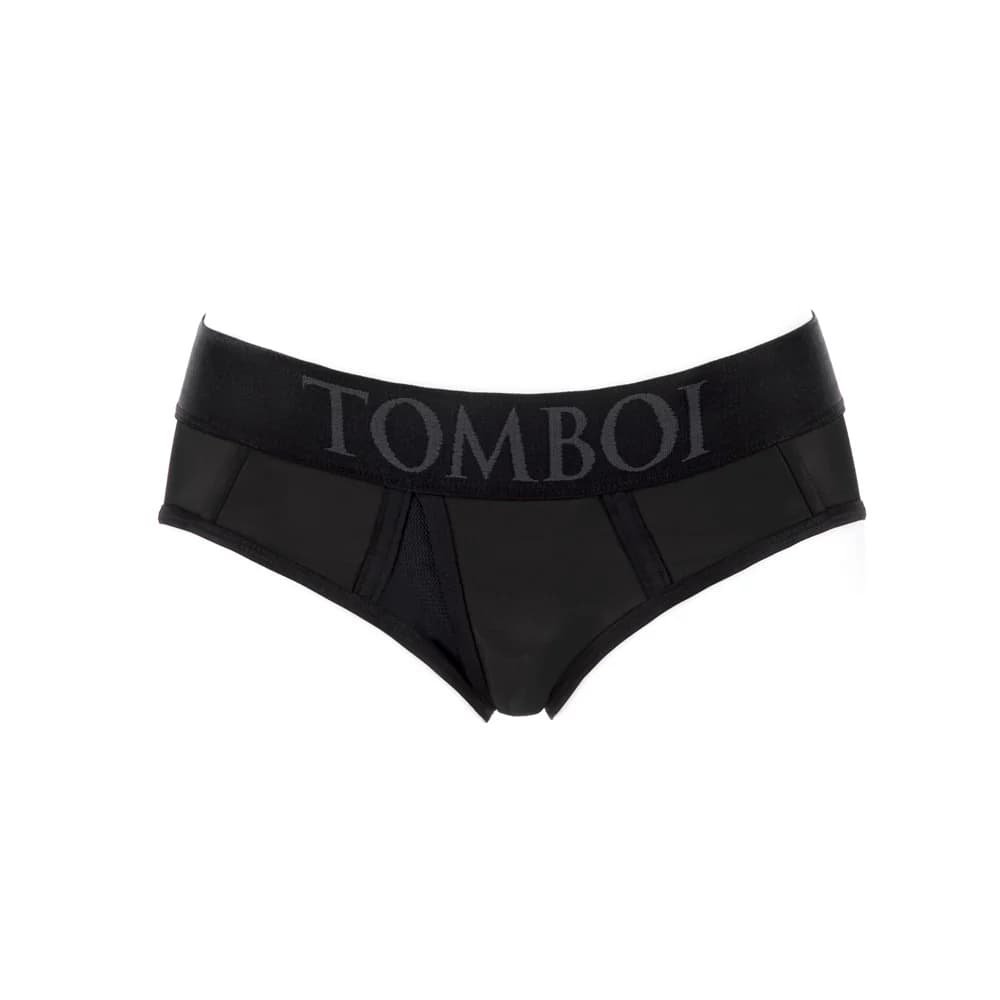 SpareParts Tomboi Cover Brief Style Underwear Harness Nylon Black/Black M thumbnail 2