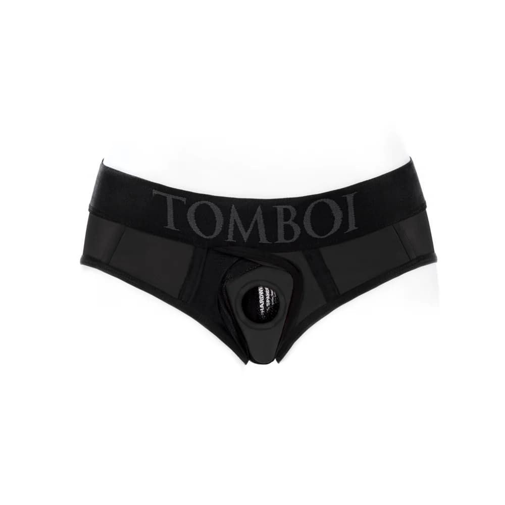 SpareParts Tomboi Cover Brief Style Underwear Harness Nylon Black/Black M thumbnail 3