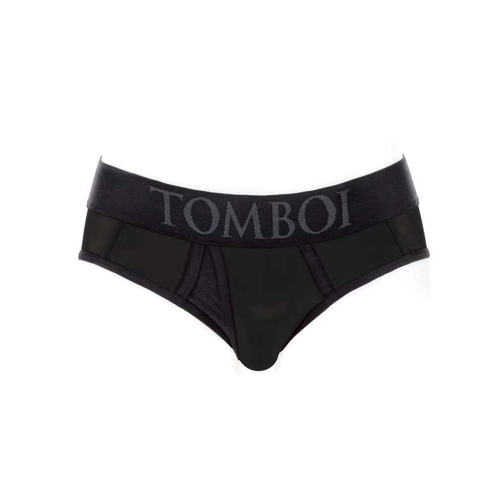 SpareParts Tomboi Cover Brief Style Underwear Harness Nylon Black/Black M thumbnail 4