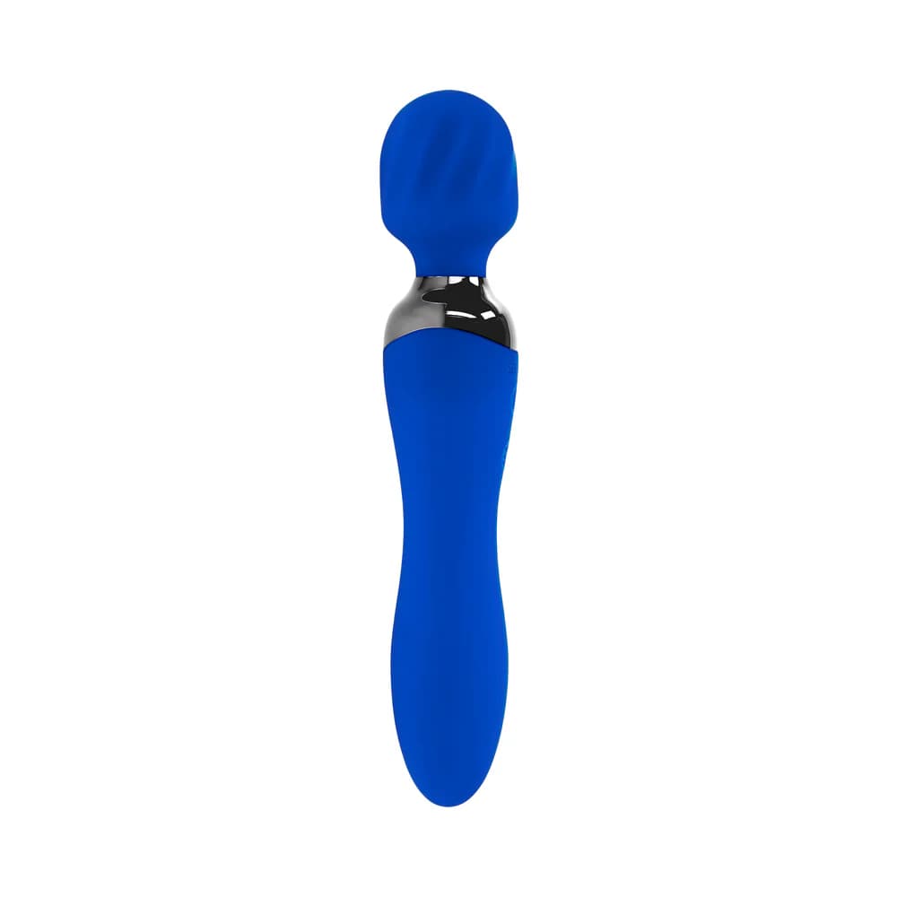 Selopa Blue Belle Rechargeable Dual-Ended Wand Vibrator Silicone Blue thumbnail 4