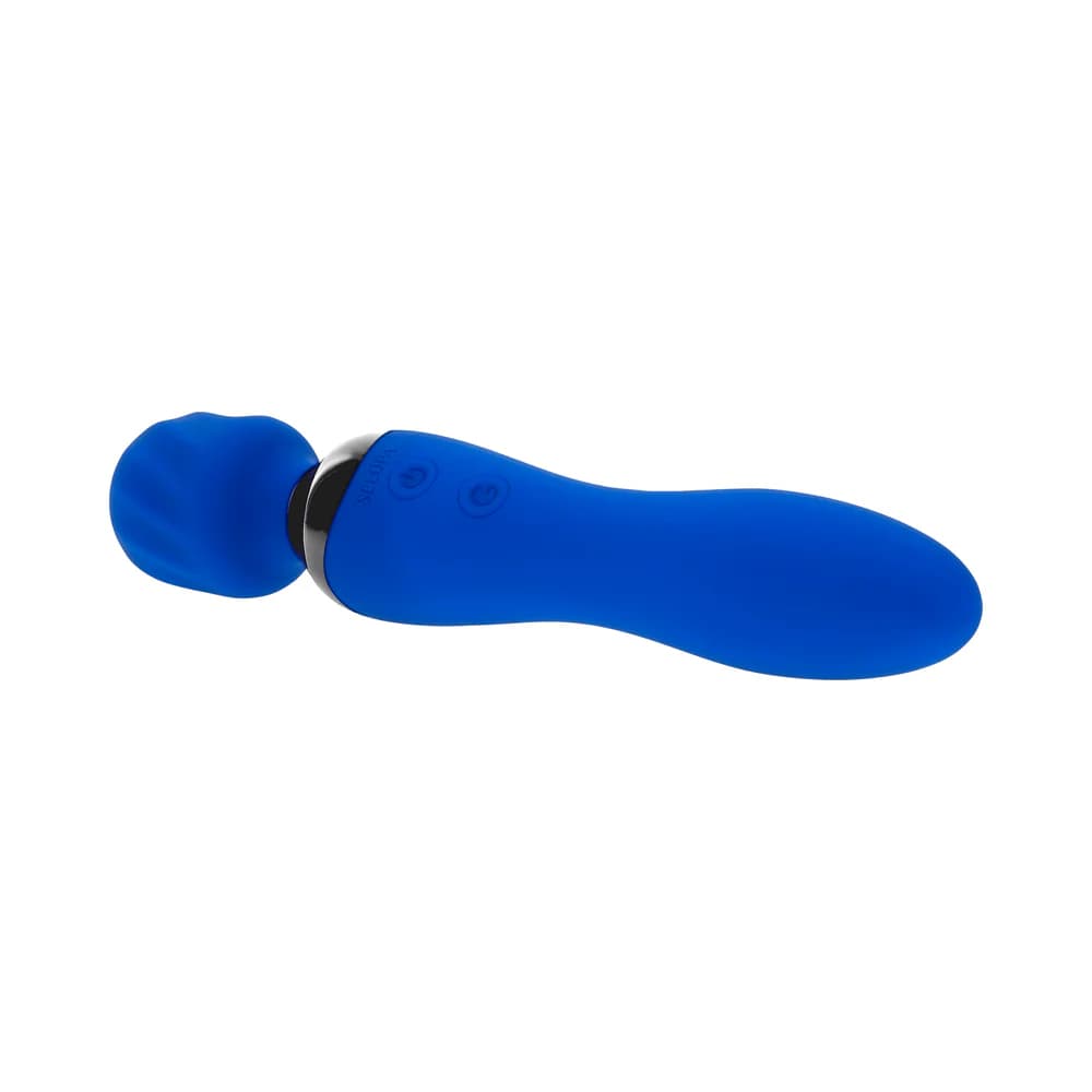 Selopa Blue Belle Rechargeable Dual-Ended Wand Vibrator Silicone Blue thumbnail 6