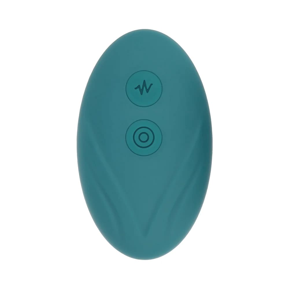 Evolved Oval Office Rechargeable Vibrating Egg with Remote Silicone Teal thumbnail 2