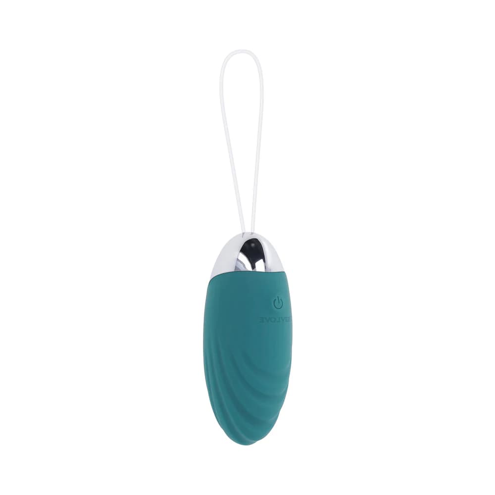 Evolved Oval Office Rechargeable Vibrating Egg with Remote Silicone Teal thumbnail 4