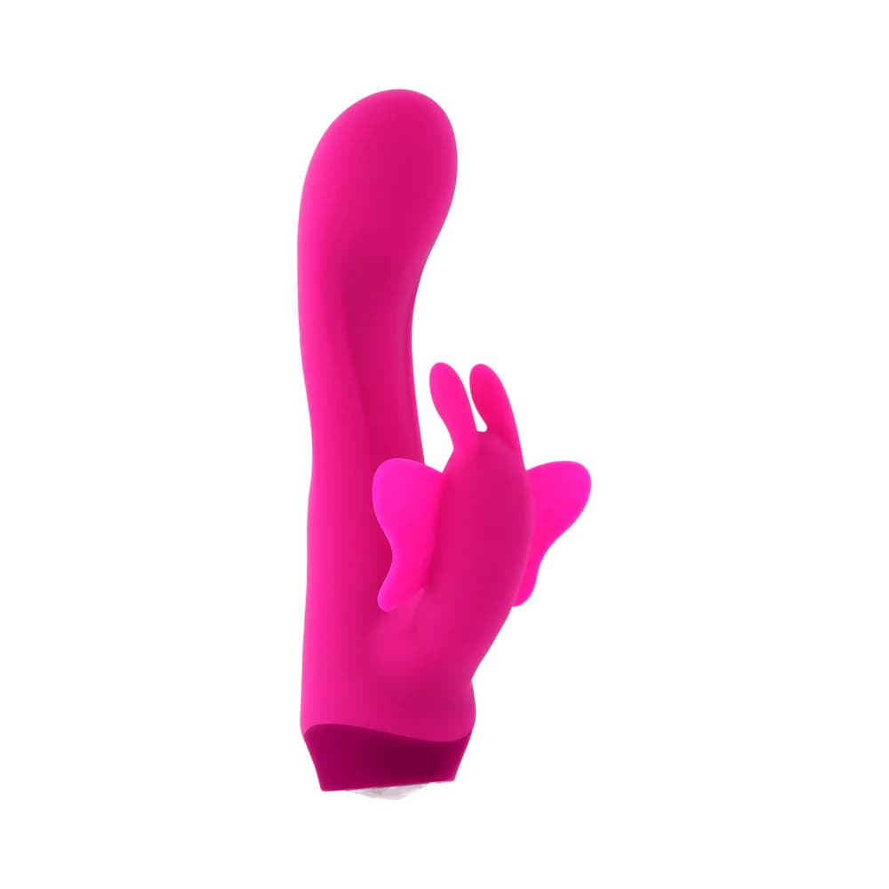 Selopa Butterfly Love Rechargeable Vibrating Dual Stimulator Silicone Pink thumbnail 2
