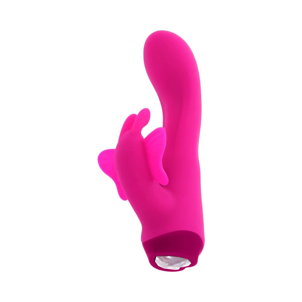 Selopa Butterfly Love Rechargeable Vibrating Dual Stimulator Silicone Pink thumbnail 3