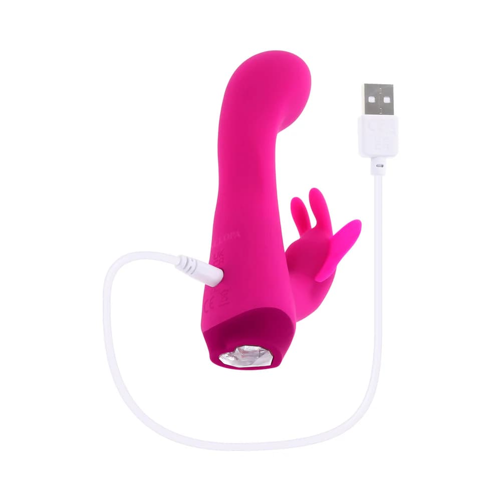 Selopa Butterfly Love Rechargeable Vibrating Dual Stimulator Silicone Pink thumbnail 6