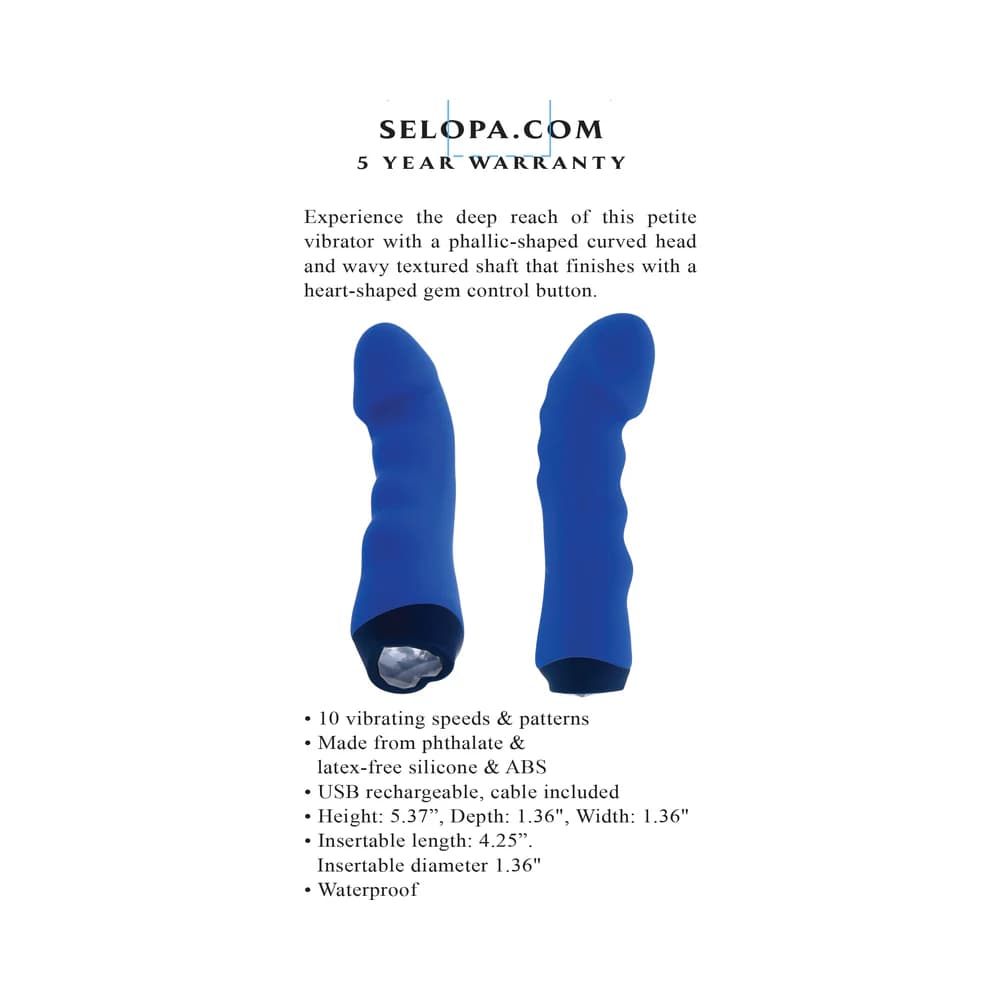 Selopa Blue Banger Rechargeable Vibrator Silicone Blue thumbnail 8