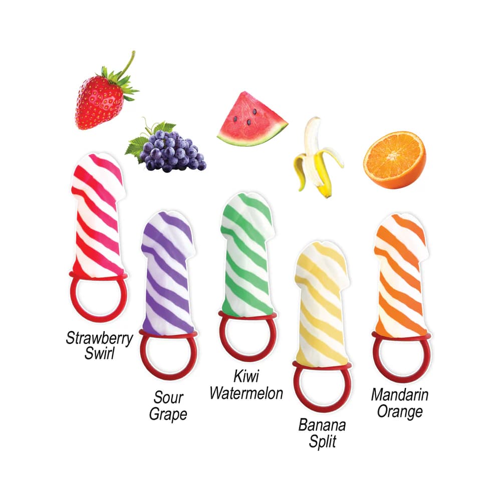 Candy Stripers Pecker Candy Ring Pop 5 Assorted Flavors 36pc Display thumbnail 2