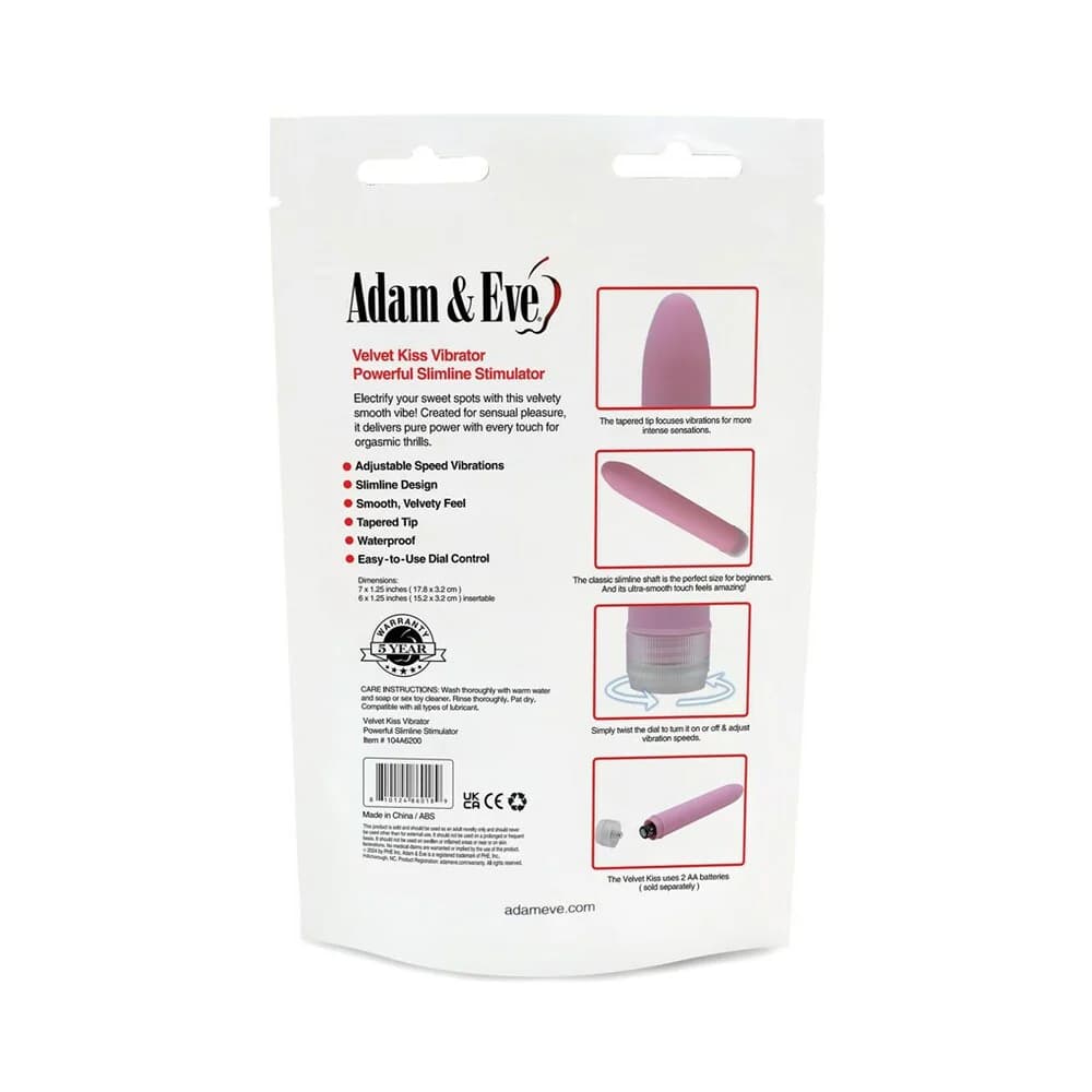 Adam & Eve Velvet Kiss Vibrator (Bag Packaging) thumbnail 5