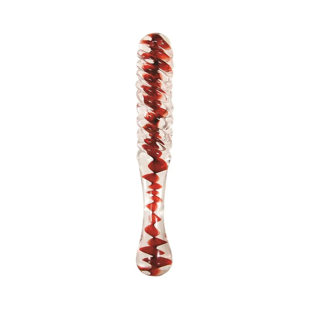 Adam & Eve Eve's Sweetheart Swirl Glass Dildo thumbnail 2