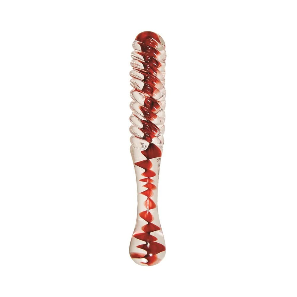 Adam & Eve Eve's Sweetheart Swirl Glass Dildo thumbnail 3