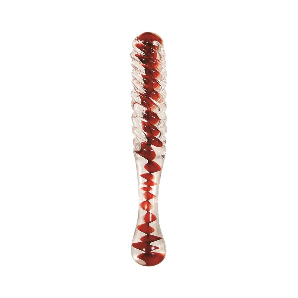 Adam & Eve Eve's Sweetheart Swirl Glass Dildo thumbnail 4