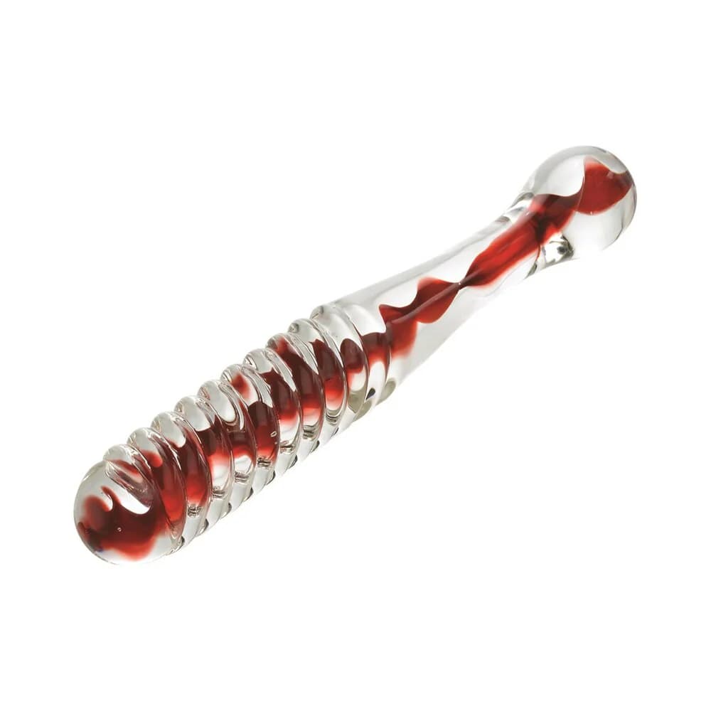 Adam & Eve Eve's Sweetheart Swirl Glass Dildo thumbnail 5