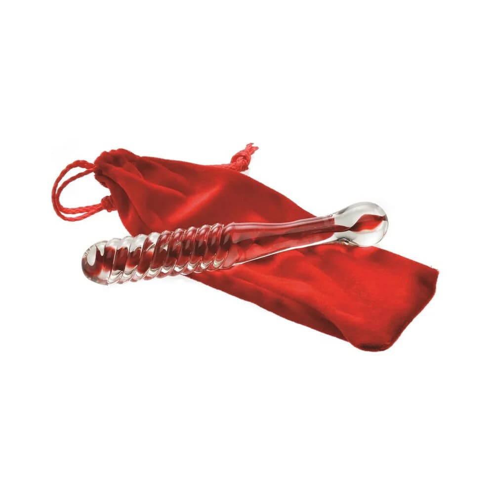 Adam & Eve Eve's Sweetheart Swirl Glass Dildo thumbnail 7