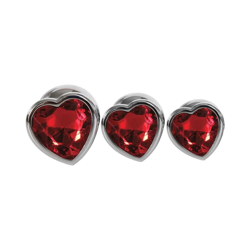 Adam & Eve Three Hearts Gem Anal Plug Set thumbnail 3