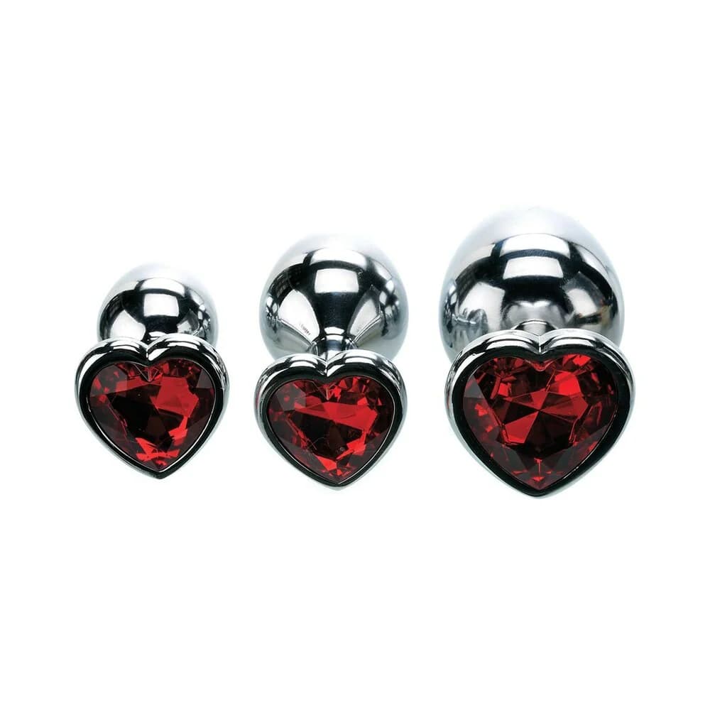 Adam & Eve Three Hearts Gem Anal Plug Set thumbnail 6