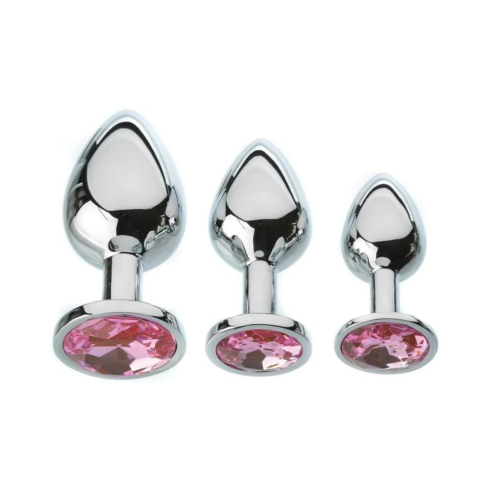 Adam & Eve Pink Gem Anal Plug Set thumbnail 2