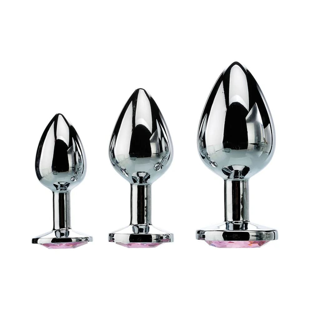 Adam & Eve Pink Gem Anal Plug Set thumbnail 3