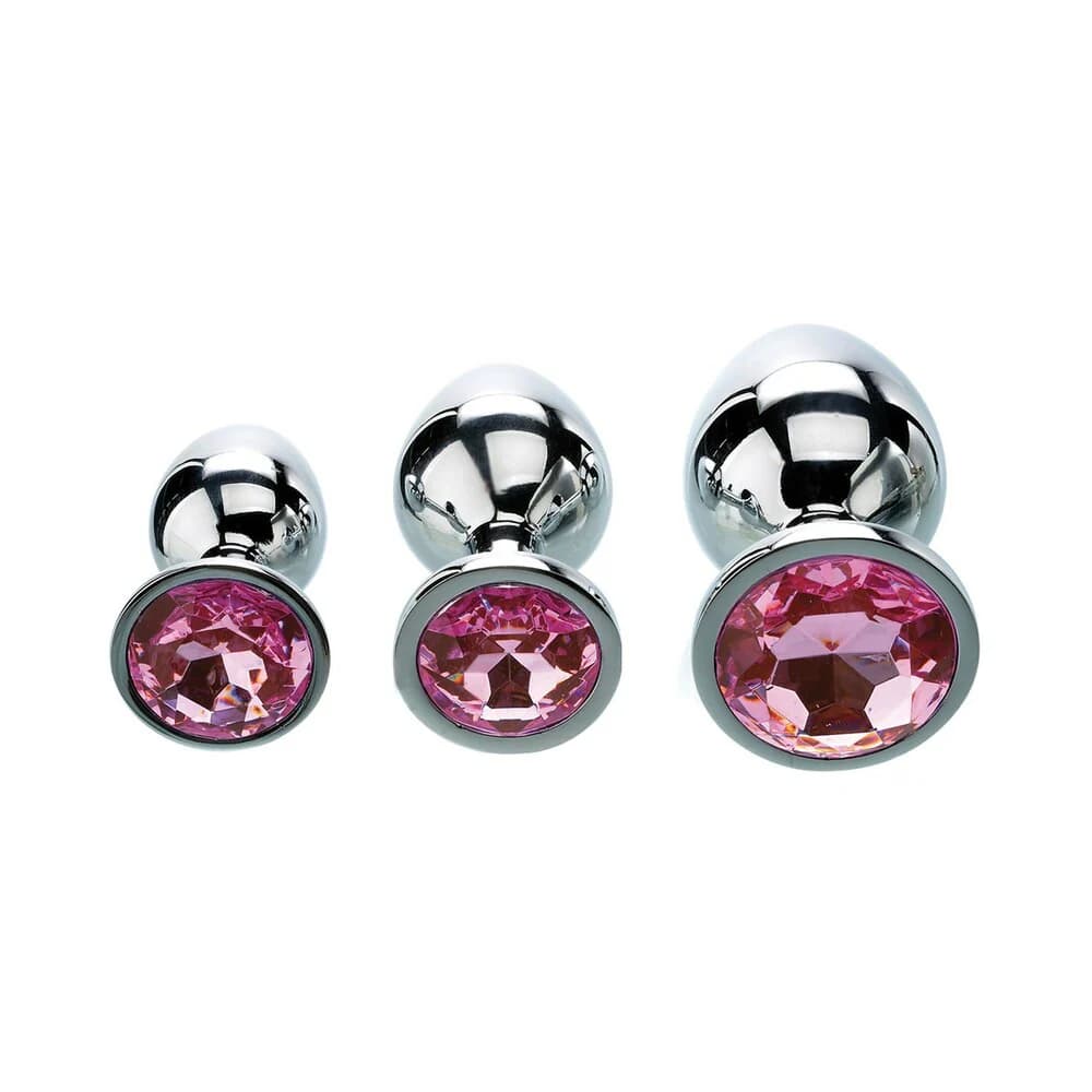 Adam & Eve Pink Gem Anal Plug Set thumbnail 4