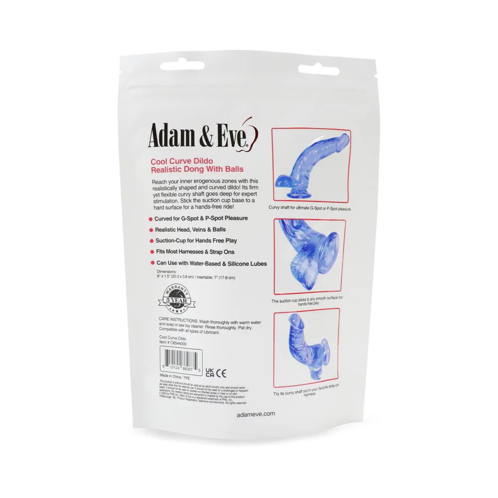 Adam & Eve Cool Curve Jelly Dildo (Bag Packaging) thumbnail 7