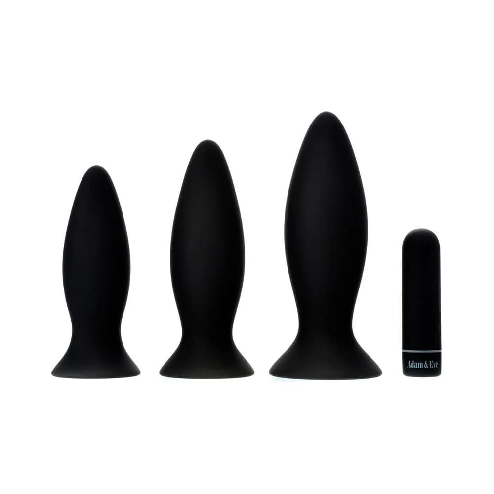 Adam & Eve Rechargeable Vibrating Anal Plug Trainer Kit thumbnail 2