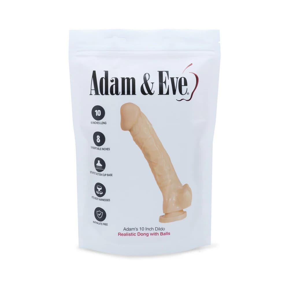 Adam & Eve Adam's Cock 10 in. Dildo (Bag Packaging) thumbnail 3