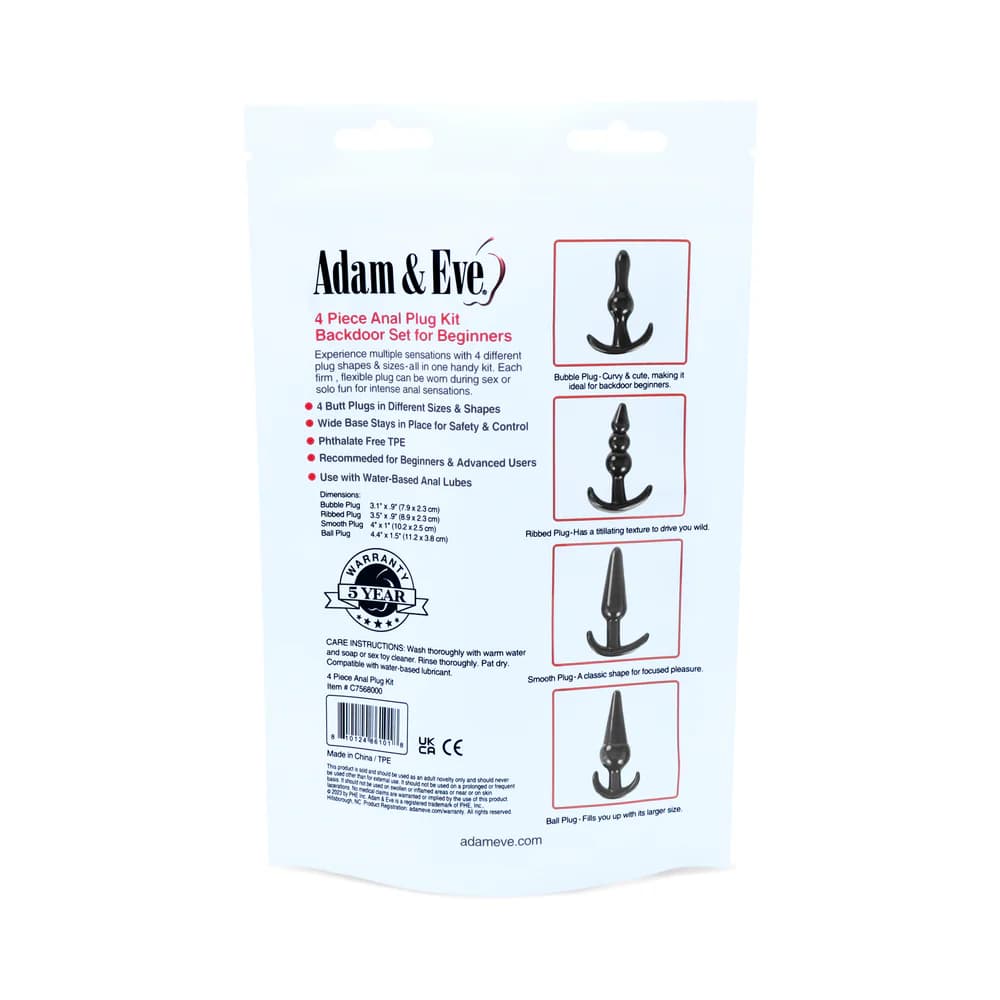 Adam & Eve 4-Piece Anal Plug Kit (Bag) thumbnail 5