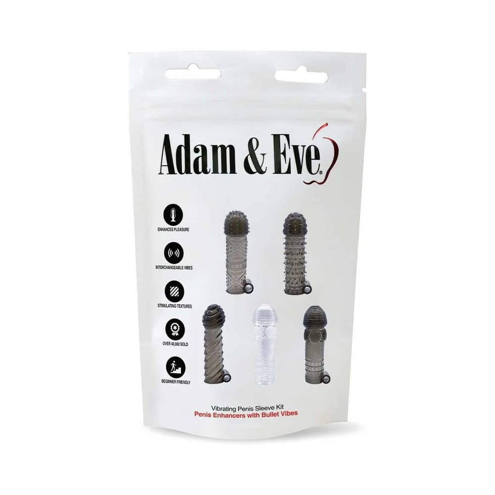 Adam & Eve Vibrating Penis Sleeve Kit (Bag) thumbnail 8